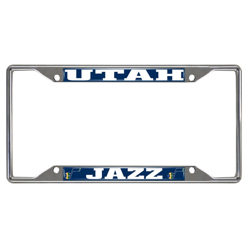 NBA Utah Jazz Chrome Metal License Plate Frame