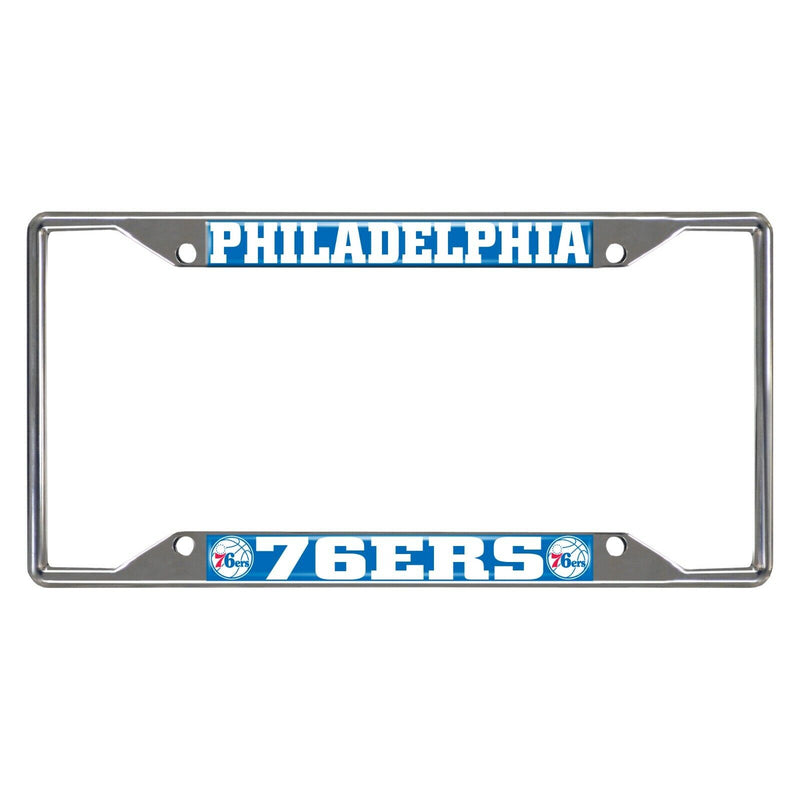 NBA Philadelphia 76ers Chrome Metal License Plate Frame