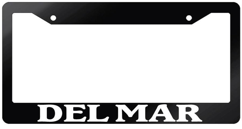 Glossy Black License Plate Frame DEL MAR Auto Accessory  Mod-GRAPH9856236-6933