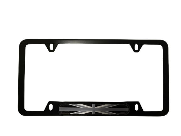 Mini Cooper License Plate Frame Black Jack Matte Black 80122211237
