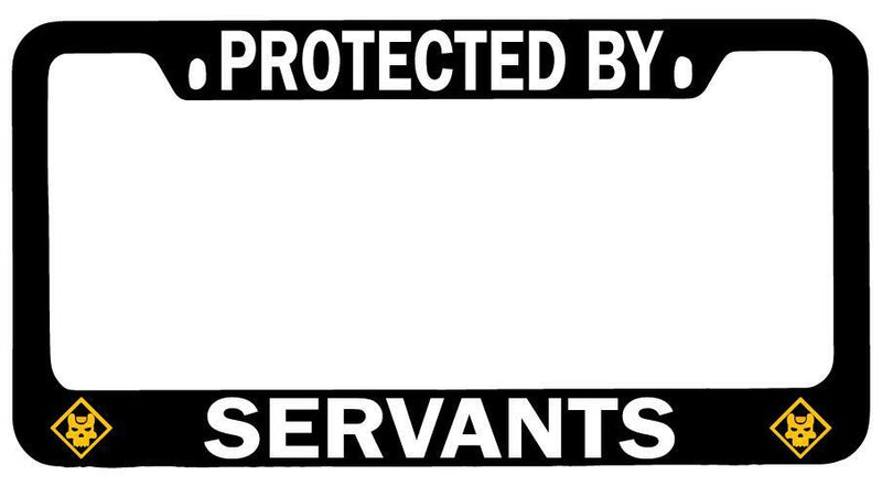 Protected By Servants (Assassin) Black METAL License Plate Frame Auto Fate  Mod-GRAPH9856236-8353