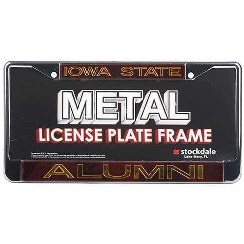 NCAA Iowa State Cyclones Metal Alumni Inlaid Acrylic License Plate Frame - Alternate