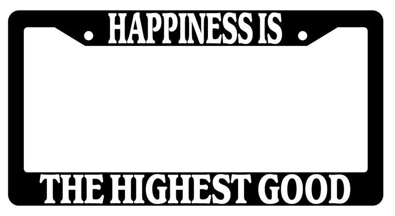 Black License Plate Frame Auto Accessory Happiness-Is  Mod-GRAPH9856236-118
