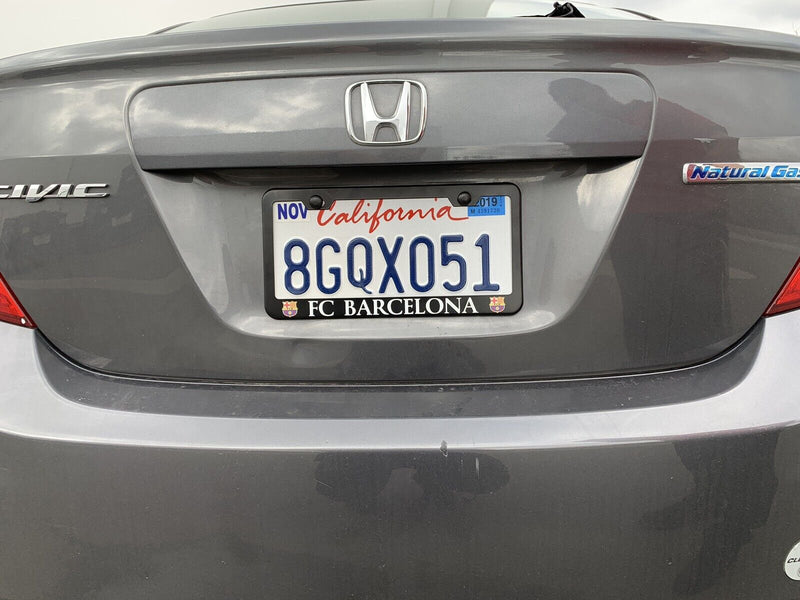Black "FC BARCELONA" License Plate Frame