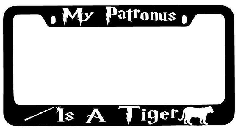 My Patronus Is A Tiger Black METAL License Plate Frame Auto For Harry Potter  Mod-GRAPH9856236-9285