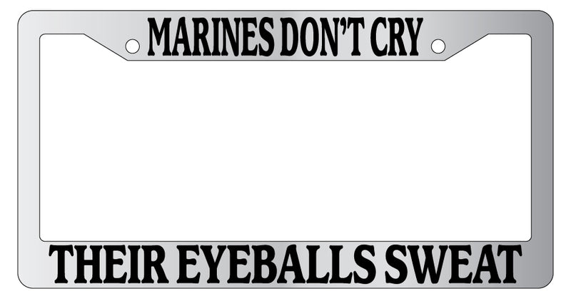 Chrome License Plate Frame Marines Don&