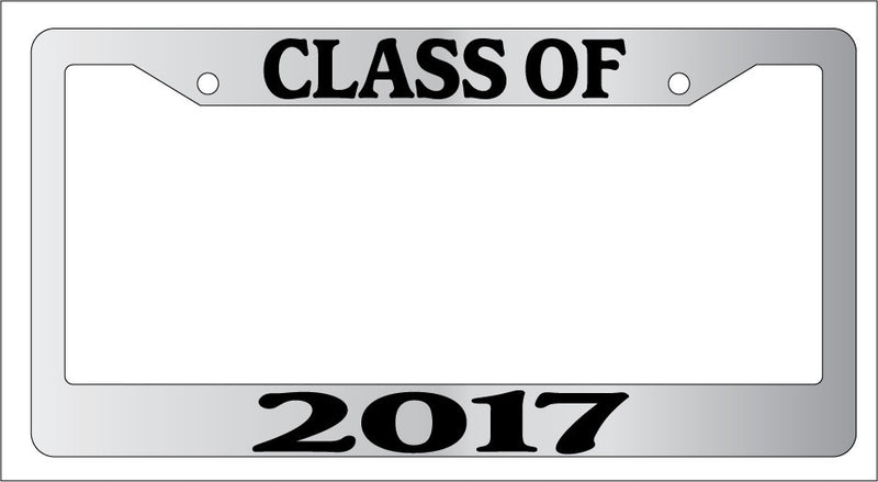 Chrome License Plate Frame CLASS-OF-2017 Auto Accessory -676  Mod-GRAPH9856236-4535