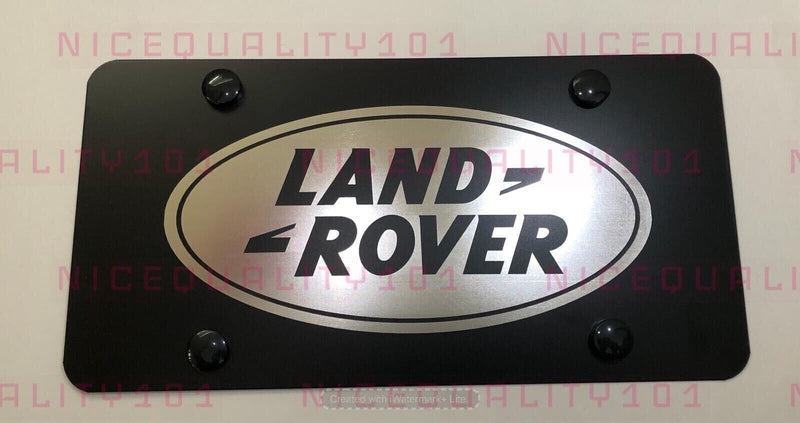 Laser Engraved Land Rover Stainless Steel Finished License Plate