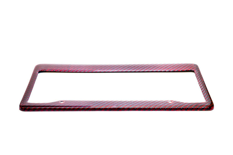 Real 100% Red Carbon Fiber license Plate Frame cover original 3k twill
