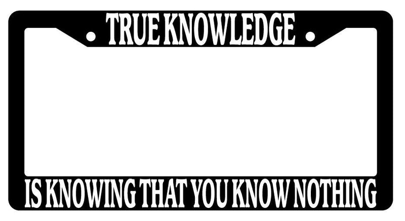 Black License Plate Frame Auto Accessory True-Knowledge  Mod-GRAPH9856236-135