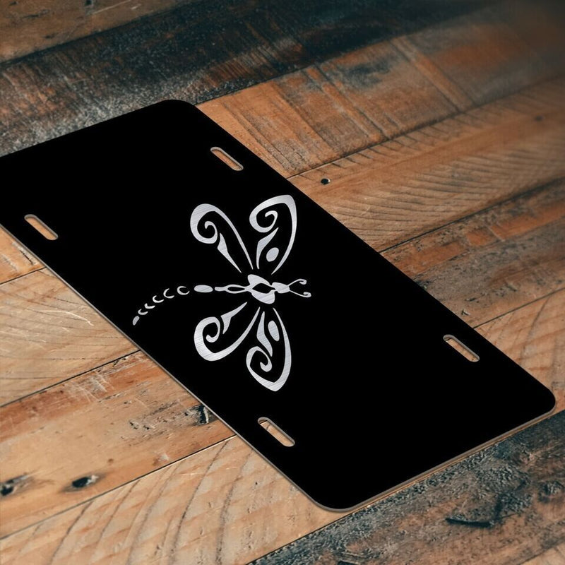 DRAGONFLY LICENSE PLATE TAG VANITY FRONT ALUMINUM 6 INCHES BY 12 INCHES