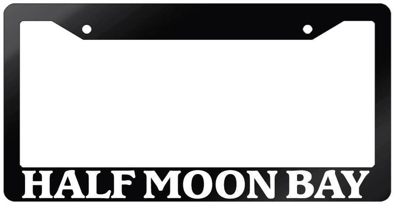 Glossy Black License Plate Frame HALFMOON BAY Auto Accessory  Mod-GRAPH9856236-6935