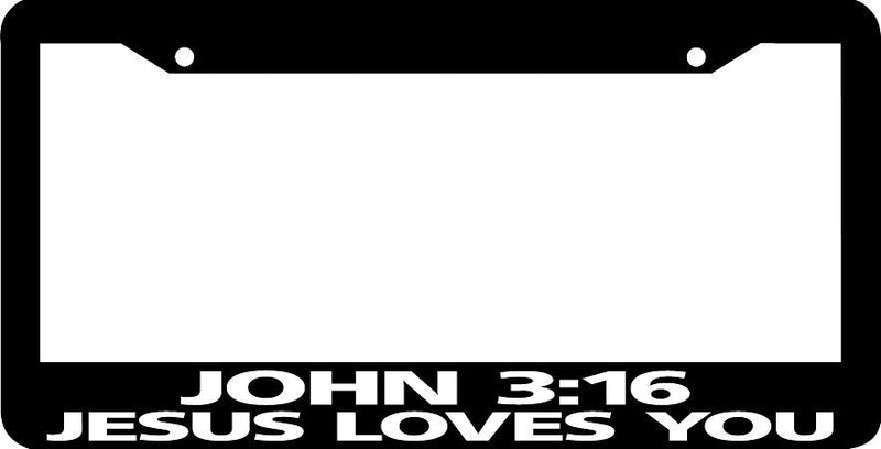 JOHN 3:16 JESUS LOVES YOU License Plate Frame