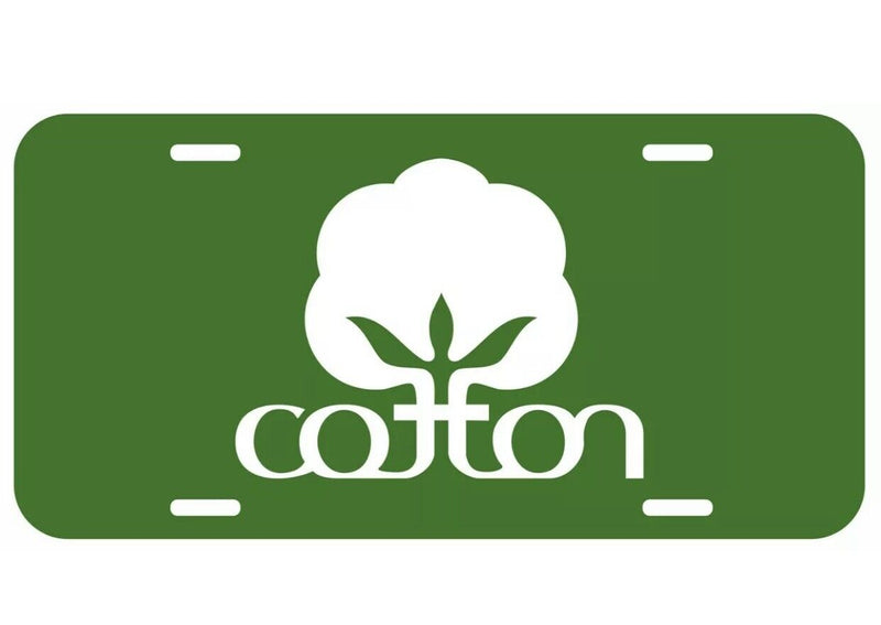Cotton farmer Green novelty cars trucks aluminum metal license plate