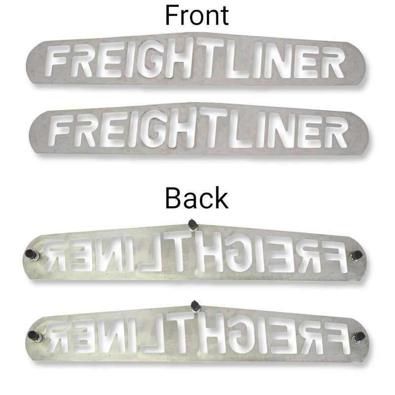 Freightliner Bottom Mud Flap Plates Semi Truck 24" x 4" Chrome 3 Stud 1 pair