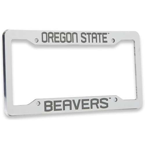 NCAA Oregon State Beavers Chrome Plastic License Plate Frame