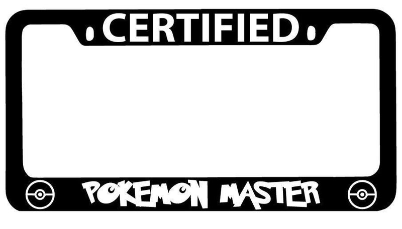 Black METAL License Plate Frame For Certified For Pokemon Master Accessory 57  Mod-GRAPH9856236-9679