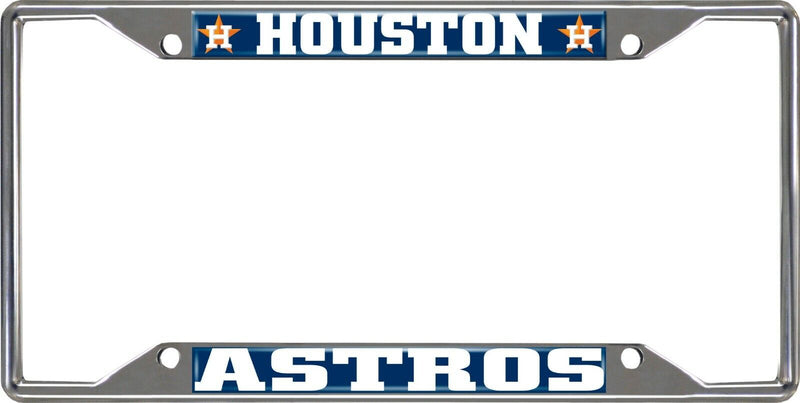 MLB Houston Astros Chrome Metal License Plate Frame