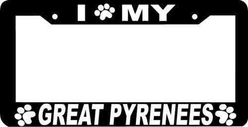 GREAT PYRENEES DOG paw License Plate Frame
