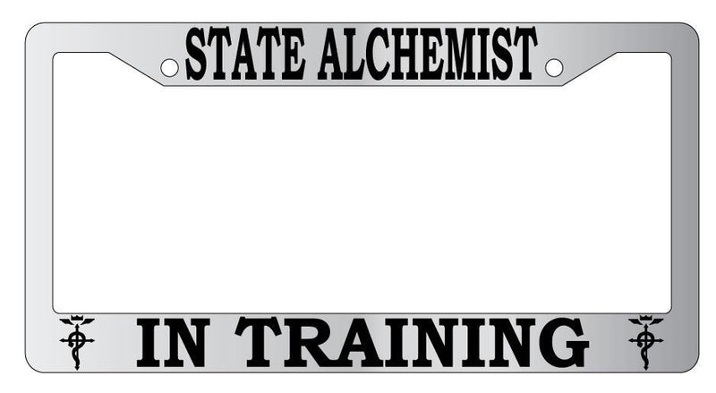 Chrome License Plate Frame State Alchemist In Training Accessory Fullmetal  Mod-GRAPH9856236-4909