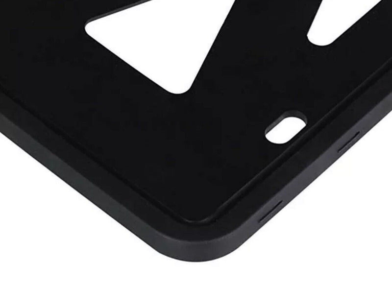 2 Packs Silicone License Plate Frames Holder Universal American Auto Black Frame
