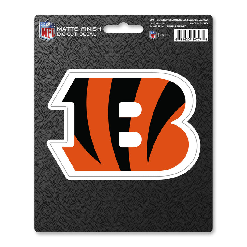 NFL Cincinnati Bengals Decal Matte 5"X6.25" Auto Boat Cooler Luggage