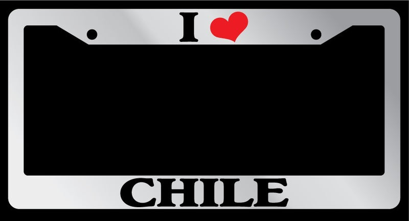Chrome License Plate Frame I Heart Chile Auto Accessory 1184  Mod-GRAPH9856236-4392