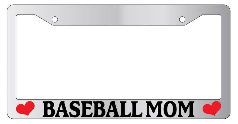 Chrome METAL License Plate Frame BASEBALL MOM Auto Accessory 643  Mod-GRAPH9856236-8986