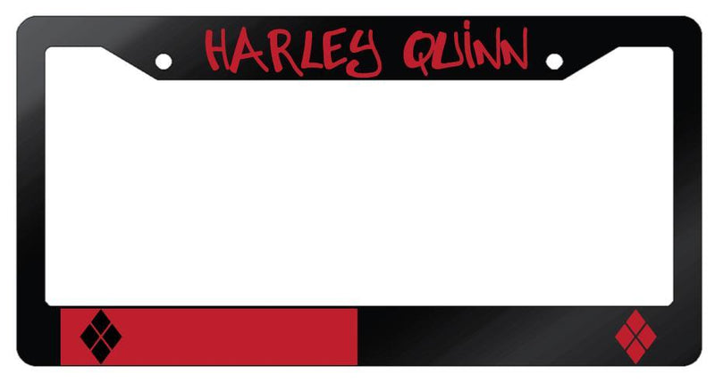 Harley Quinn (Design 2) Glossy Black Plastic License Plate Frame DC  Mod-GRAPH9856236-7372