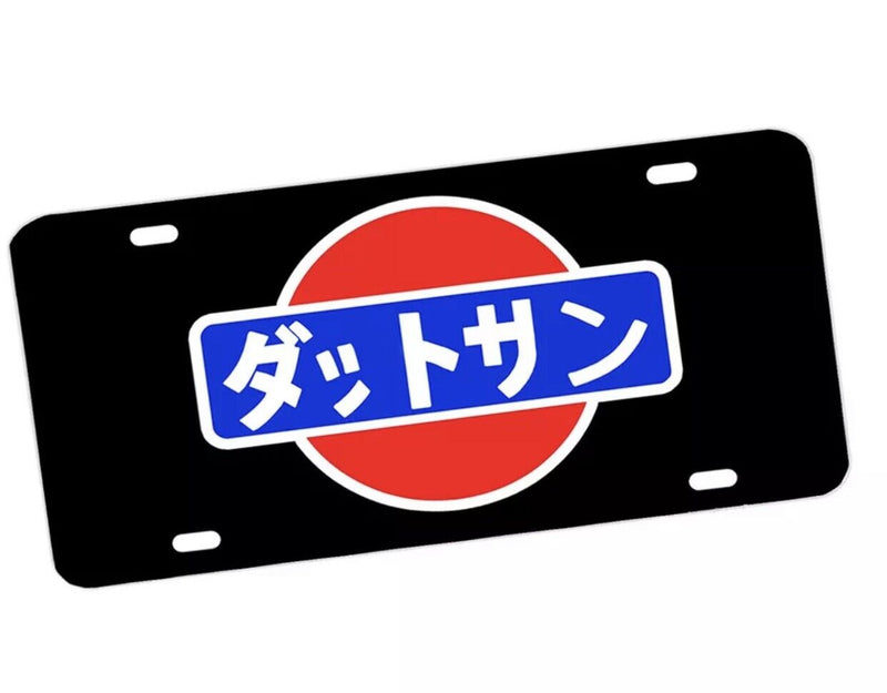 Datsun Car Name In Japanese Design Aluminum License Plate Novelty Sign