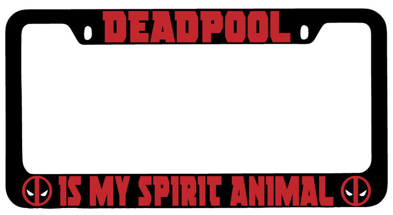 Deadpool Is My Spirit Animal Design 2A Black METAL License Plate Frame Auto  Mod-GRAPH9856236-9523