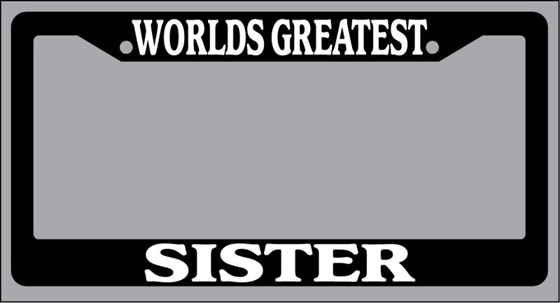 Black License Plate Frame World&