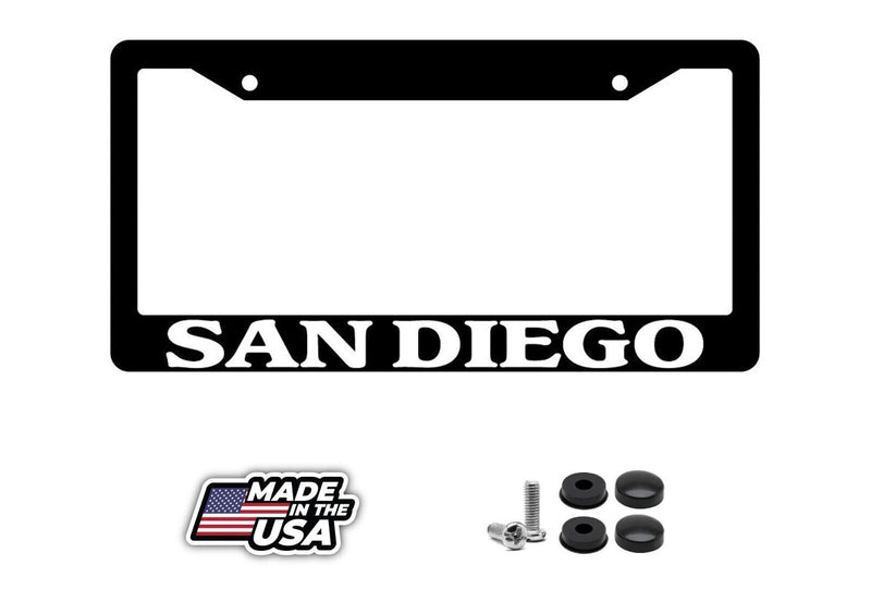 Black License Plate Frame San Diego City State Auto Accessory Novelty 2635
