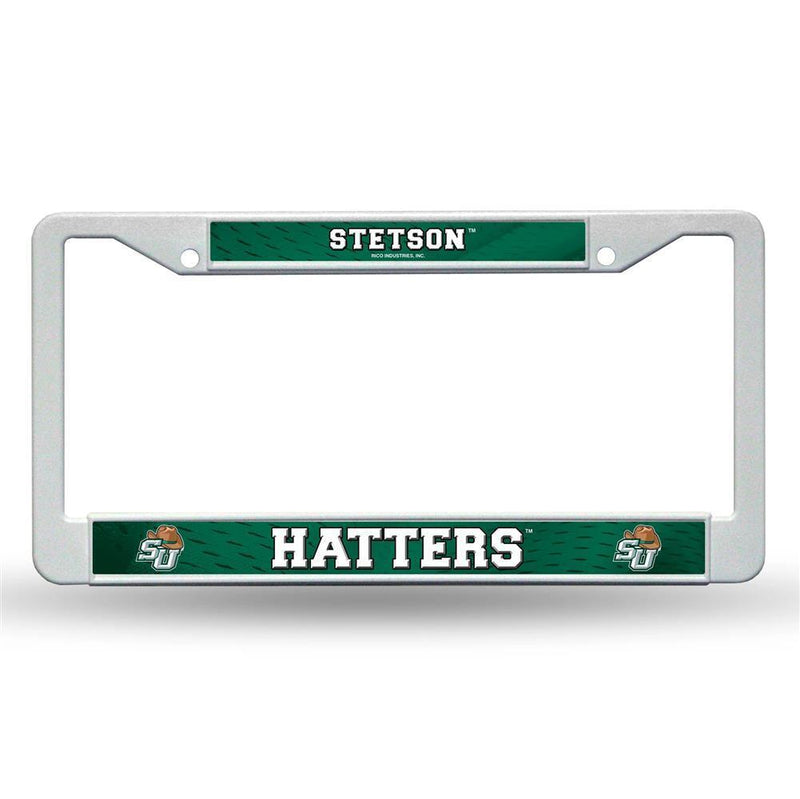 NCAA Stetson Hatters White Plastic License Plate Frame