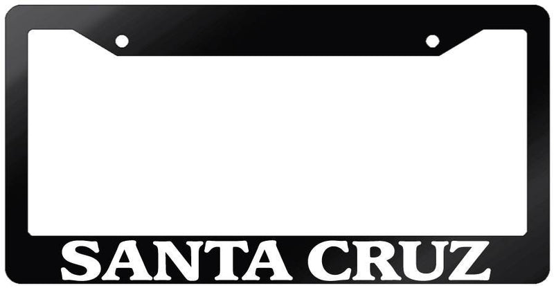 Glossy Black License Plate Frame SANTA CRUZ Auto Accessory 2655  Mod-GRAPH9856236-6890