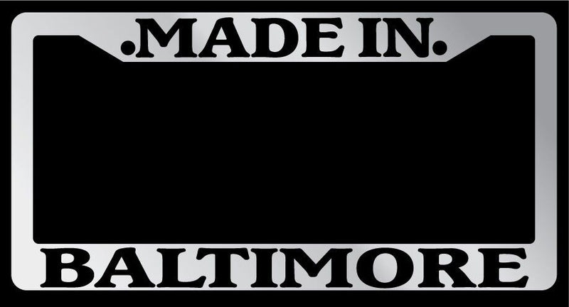 Chrome METAL License Plate Frame Made In Baltimore Auto Accessory 1077  Mod-GRAPH9856236-10000