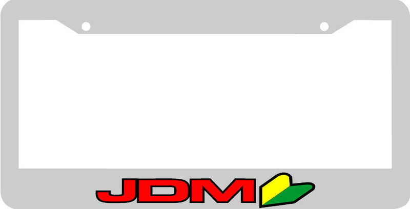 WHITE JDM leaf License Plate Frame