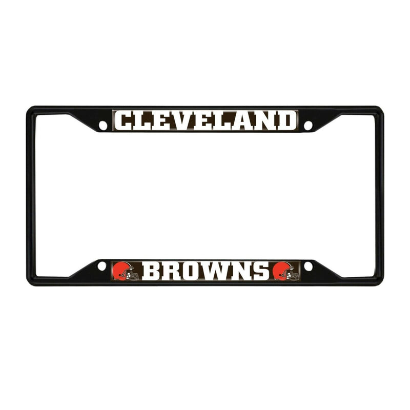 NFL Cleveland Browns Black Metal License Plate Frame