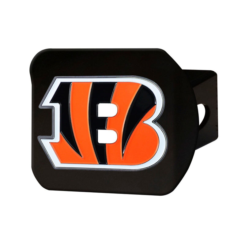 NFL Cincinnati Bengals 3D Color on Black Metal Hitch Cover