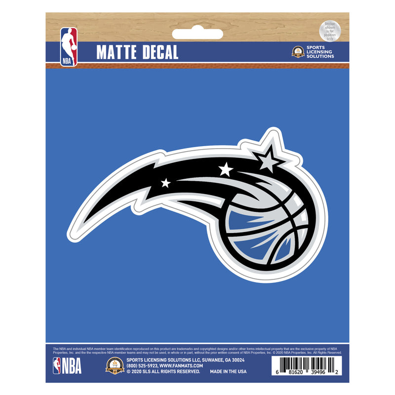 NBA Orlando Magic Decal Matte 5"X6.25" Auto Boat Cooler Luggage