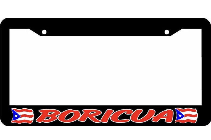 BORICUA PUERTO RICO RICAN FLAG License Plate Frame