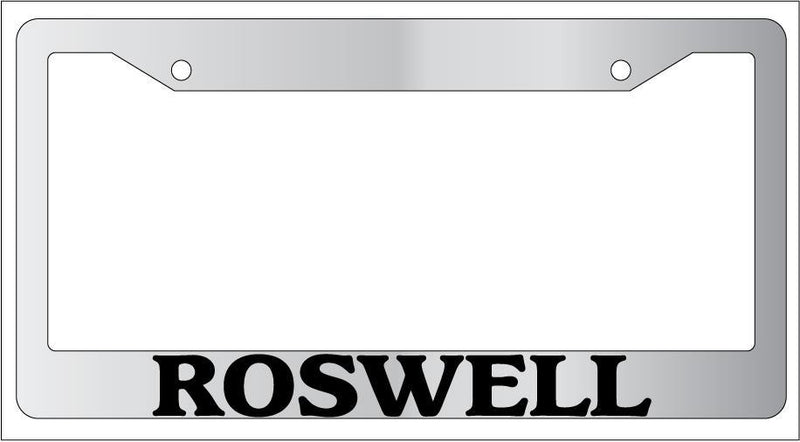 Chrome License Plate Frame New City State Roswell Auto Accessory 2621  Mod-GRAPH9856236-6319