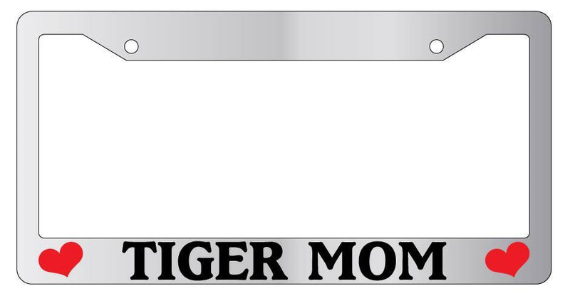 Chrome License Plate Frame TIGER MOM Auto Accessory Novelty  Mod-GRAPH9856236-5150
