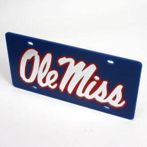 Mississippi "Ole Miss" Rebels License Plate - Blue