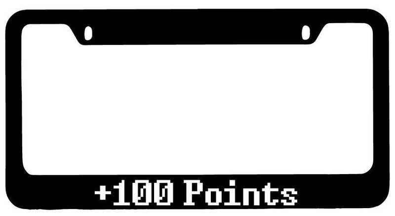 100 Points Black METAL License Plate Frame Auto Accessory  Mod-GRAPH9856236-7897