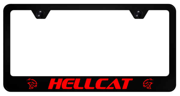 Mopar Hellcat Red Logo Polycarbonate License Plate Frame Official Licensed