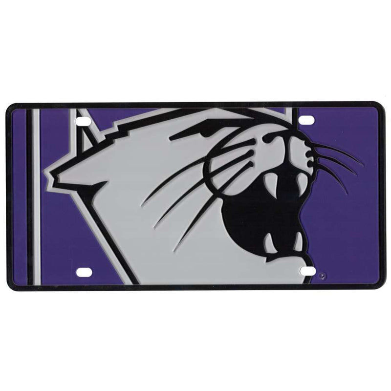 NCAA Northwestern Wildcats Full Color Mega Inlay License Plate