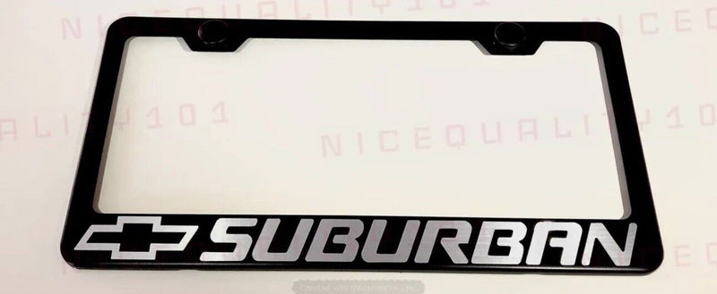 Suburban Stainless Steel Chrome Finished License Plate Frame Holder