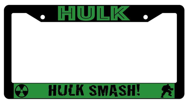 Hulk Black Plastic License Plate Frame Auto For Marvel  Mod-GRAPH9856236-4099