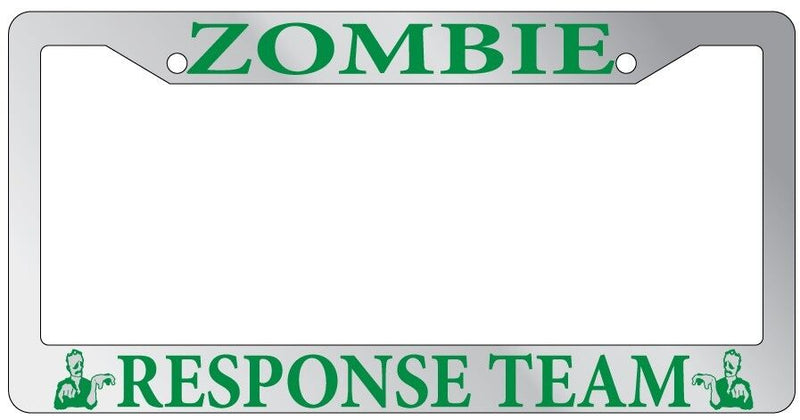 Chrome License Plate Frame Zombies Response Team Auto Accessory Novelty 115  Mod-GRAPH9856236-1651